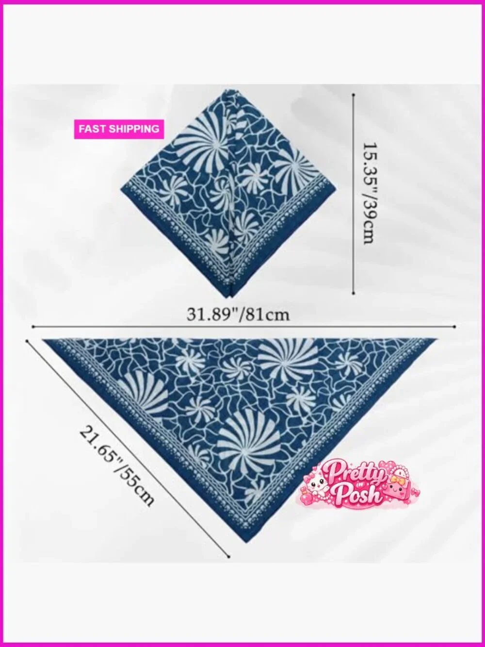 Cotton Blend Bandana Headscarf for Women Men Unisex Lightweight